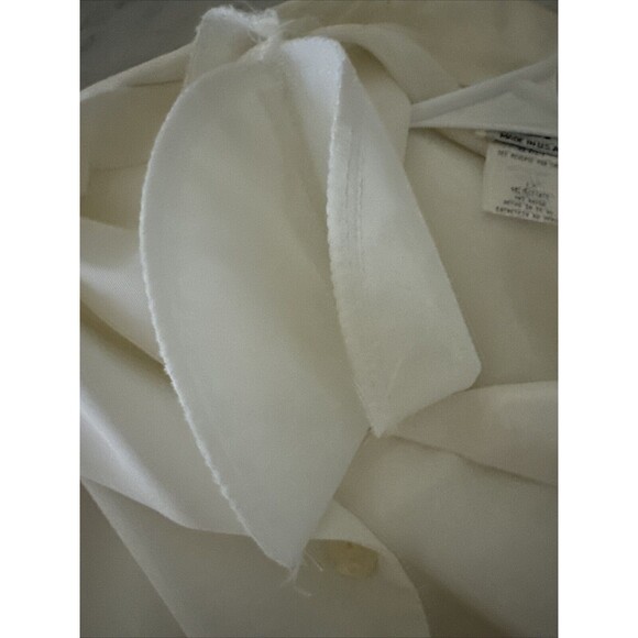 Vintage Women's 90s Orare Formal Shirt Ivory Blouse Long Sleeve Button up Sz 16 - Picture 12 of 12